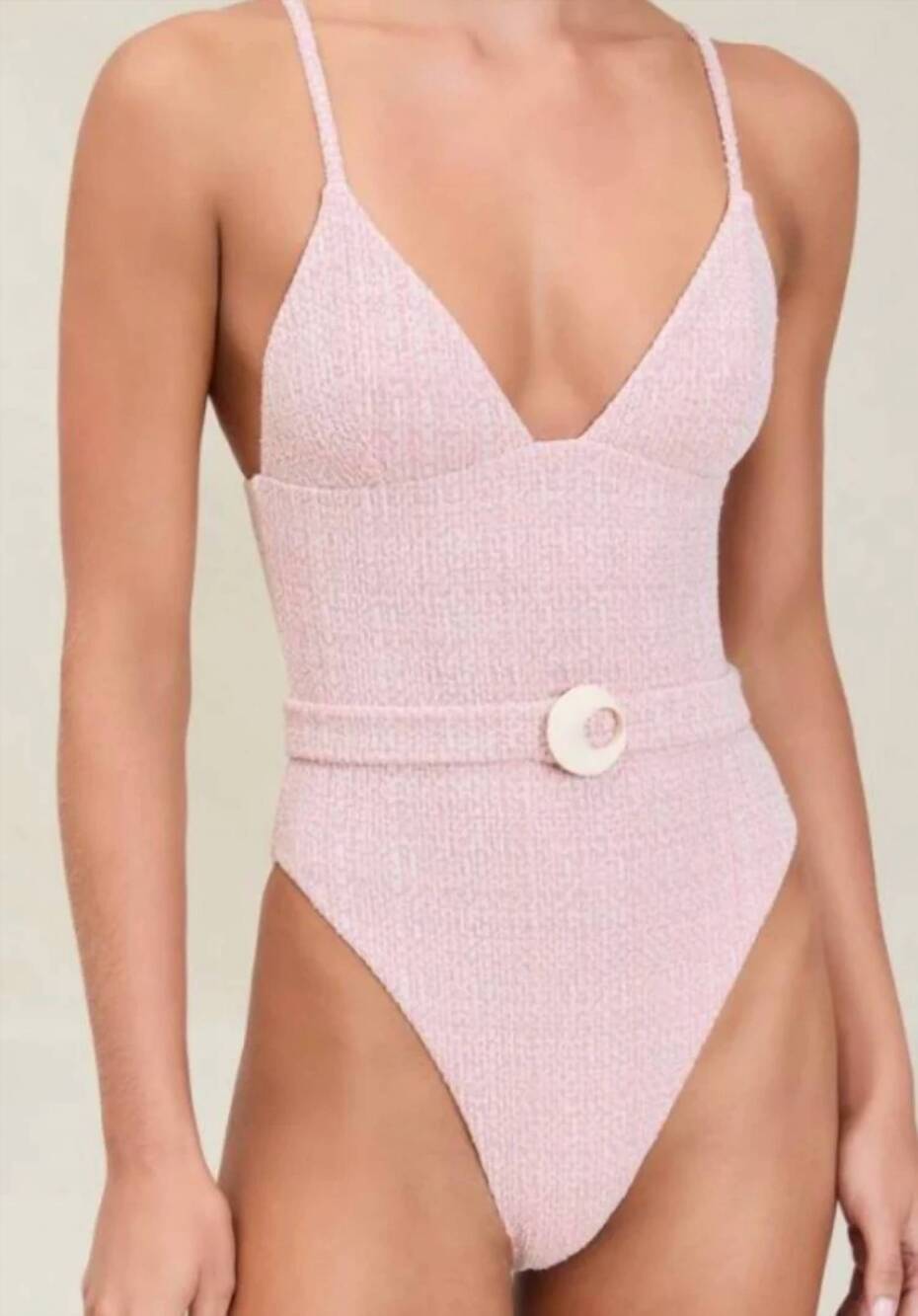 NEW DEVON WINDSOR catalina full-piece bikini in rose cream